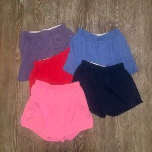 Soffe shorts BUNDLE of ( 5 )  Authentic Athletic/ cheer shorts-size L